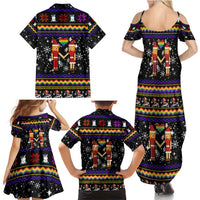 LGBT Lesbians Christmas Family Matching Summer Maxi Dress and Hawaiian Shirt Xmas Holiday Patterns - Wonder Print Shop