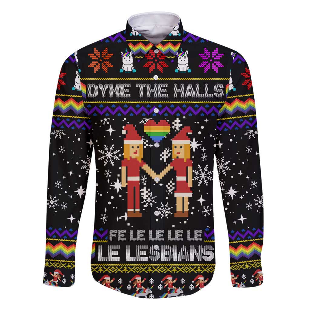 LGBT Lesbians Christmas Family Matching Tank Maxi Dress and Hawaiian Shirt Xmas Holiday Patterns - Wonder Print Shop