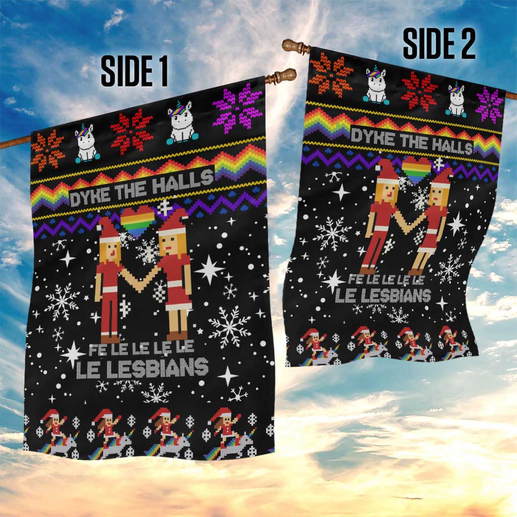 LGBT Lesbians Christmas Garden Flag Xmas Holiday Patterns - Wonder Print Shop