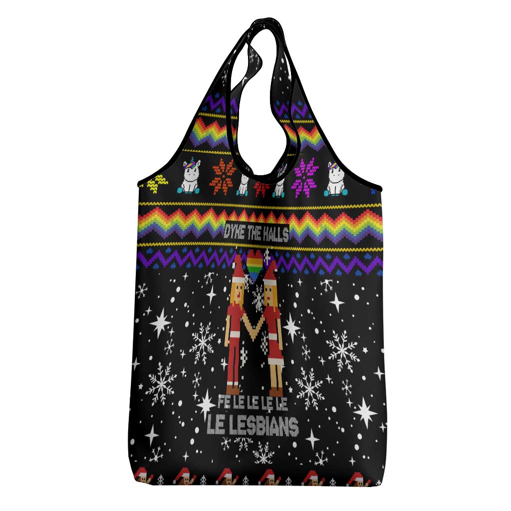LGBT Lesbians Christmas Grocery Bag Xmas Holiday Patterns - Wonder Print Shop