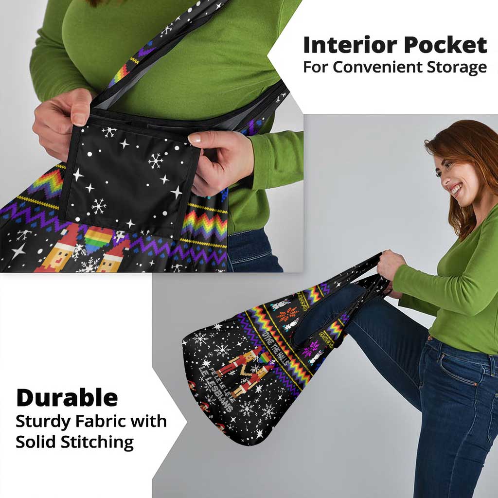 LGBT Lesbians Christmas Grocery Bag Xmas Holiday Patterns - Wonder Print Shop
