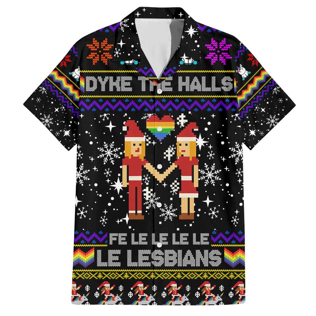 LGBT Lesbians Christmas Hawaiian Shirt Xmas Holiday Patterns - Wonder Print Shop