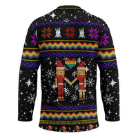 LGBT Lesbians Christmas Hockey Jersey Xmas Holiday Patterns - Wonder Print Shop