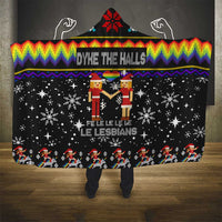 LGBT Lesbians Christmas Hooded Blanket Xmas Holiday Patterns - Wonder Print Shop