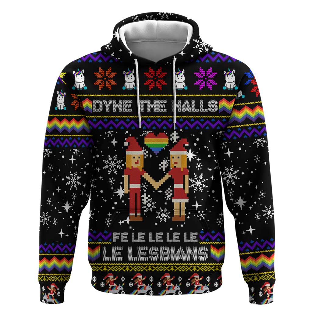 LGBT Lesbians Christmas Hoodie Xmas Holiday Patterns - Wonder Print Shop