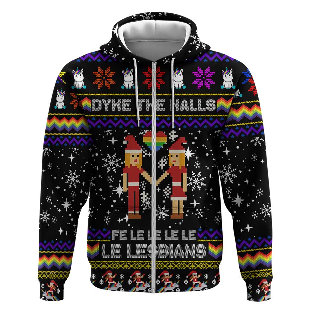 LGBT Lesbians Christmas Hoodie Xmas Holiday Patterns - Wonder Print Shop