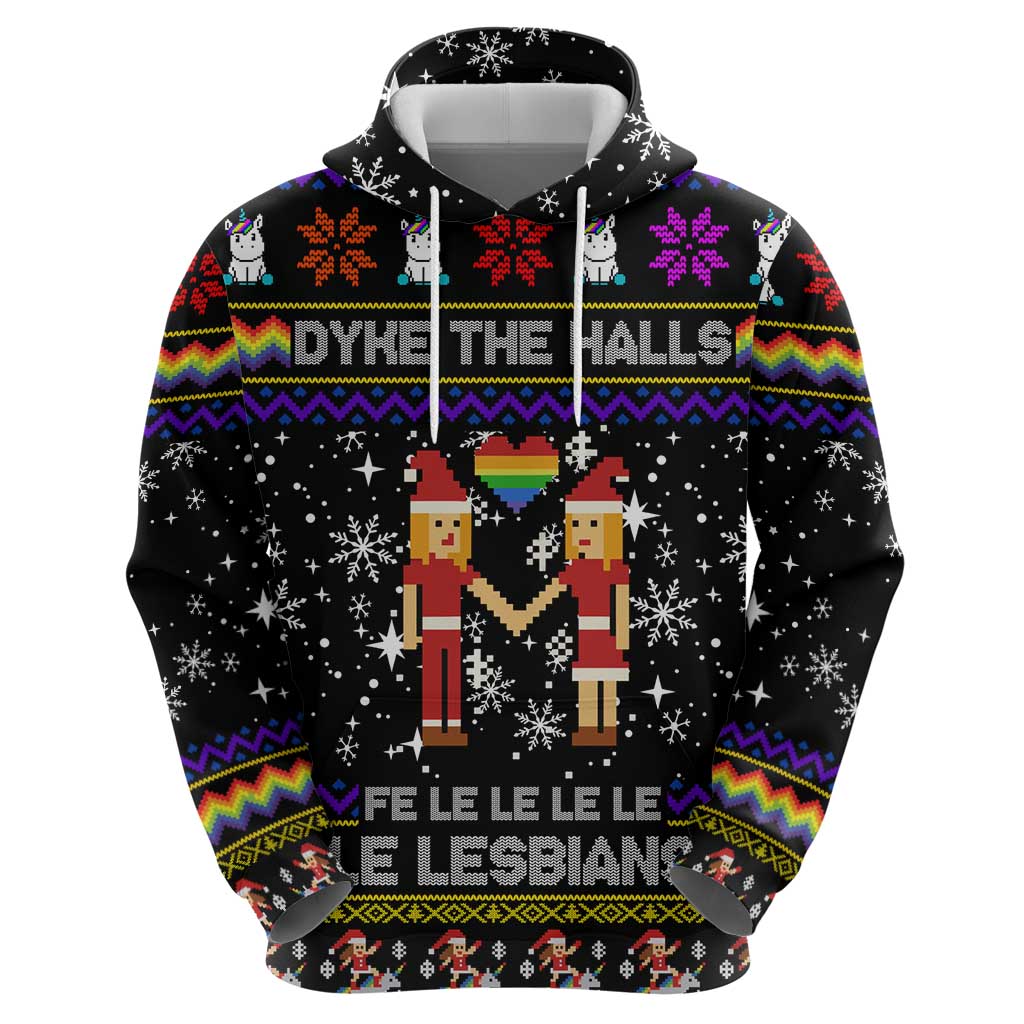 LGBT Lesbians Christmas Hoodie Xmas Holiday Patterns - Wonder Print Shop
