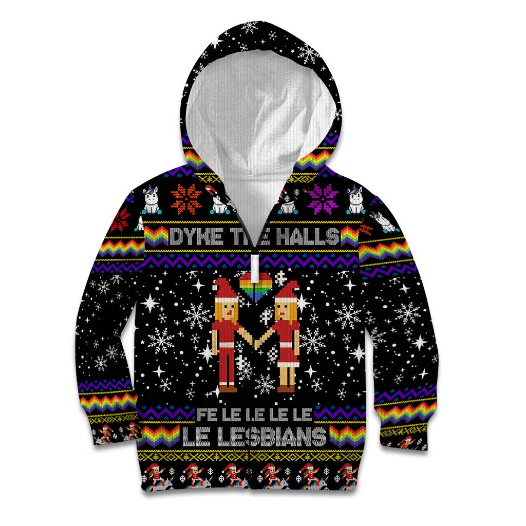LGBT Lesbians Christmas Kid Hoodie Xmas Holiday Patterns - Wonder Print Shop