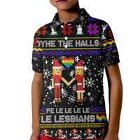 LGBT Lesbians Christmas Kid Polo Shirt Xmas Holiday Patterns - Wonder Print Shop