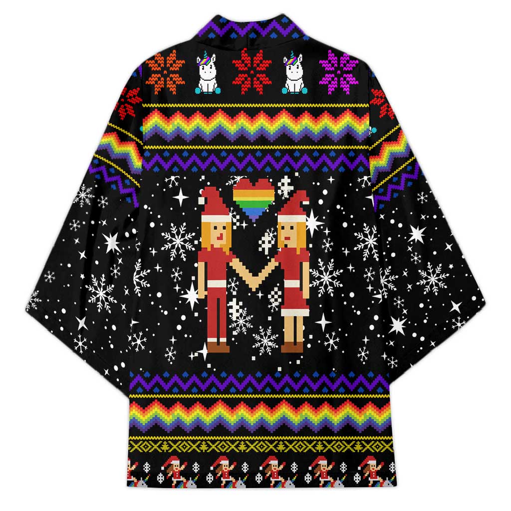 LGBT Lesbians Christmas Kimono Xmas Holiday Patterns - Wonder Print Shop