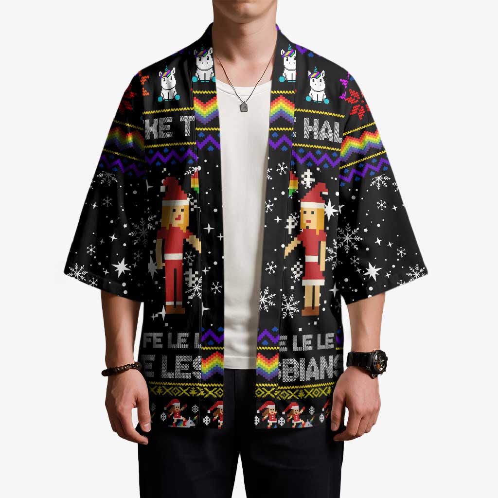 LGBT Lesbians Christmas Kimono Xmas Holiday Patterns - Wonder Print Shop