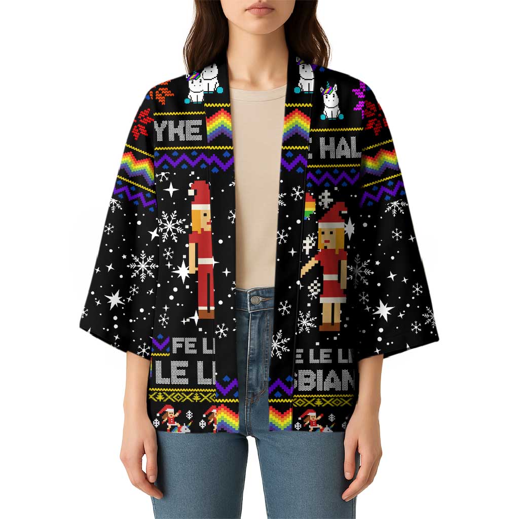 LGBT Lesbians Christmas Kimono Xmas Holiday Patterns - Wonder Print Shop