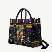 LGBT Lesbians Christmas Leather Bag Xmas Holiday Patterns - Wonder Print Shop