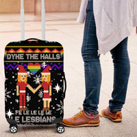 LGBT Lesbians Christmas Luggage Cover Xmas Holiday Patterns - Wonder Print Shop