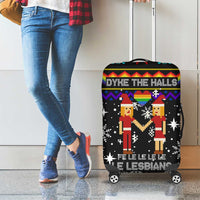 LGBT Lesbians Christmas Luggage Cover Xmas Holiday Patterns - Wonder Print Shop