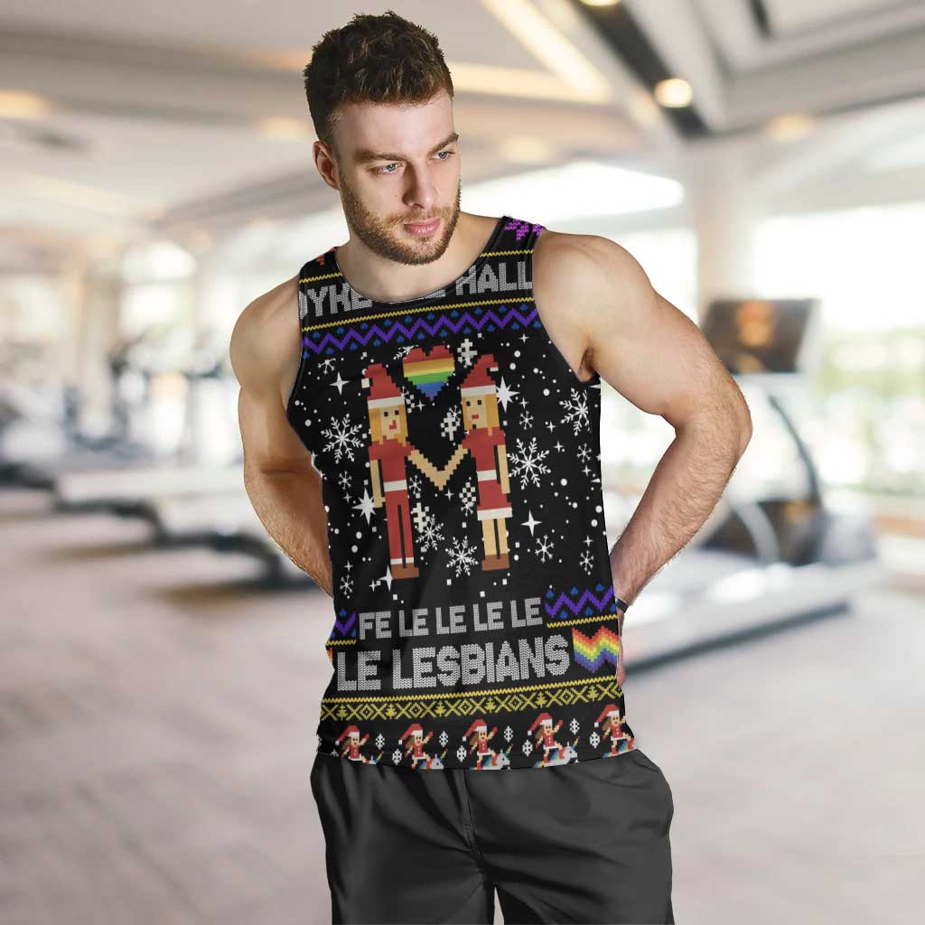 LGBT Lesbians Christmas Men Tank Top Xmas Holiday Patterns - Wonder Print Shop