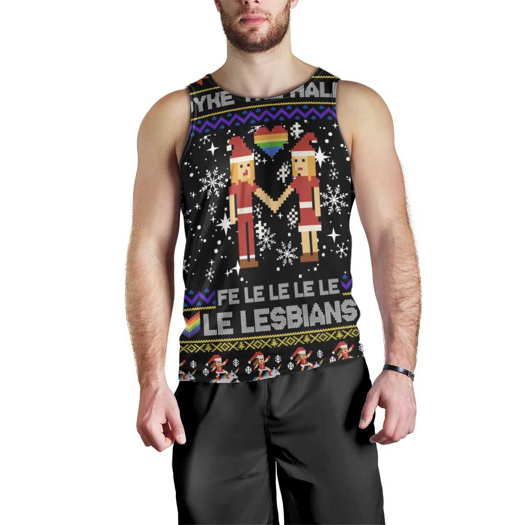 LGBT Lesbians Christmas Men Tank Top Xmas Holiday Patterns - Wonder Print Shop