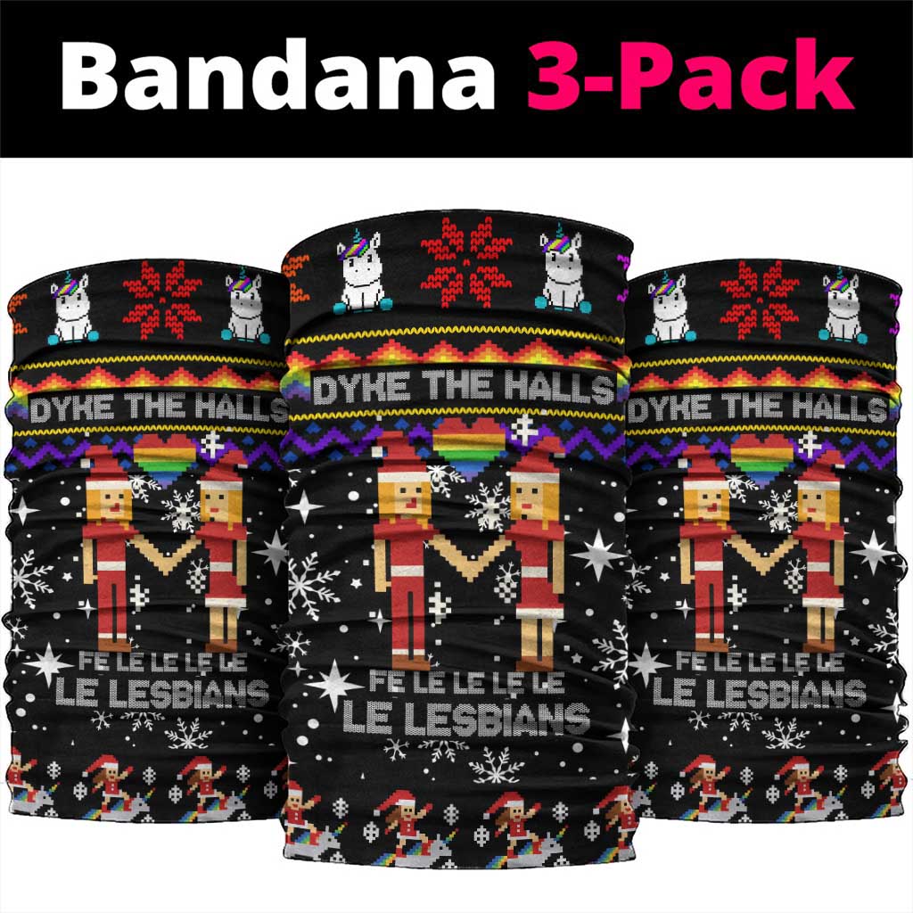 LGBT Lesbians Christmas Neck Gaiter Xmas Holiday Patterns - Wonder Print Shop