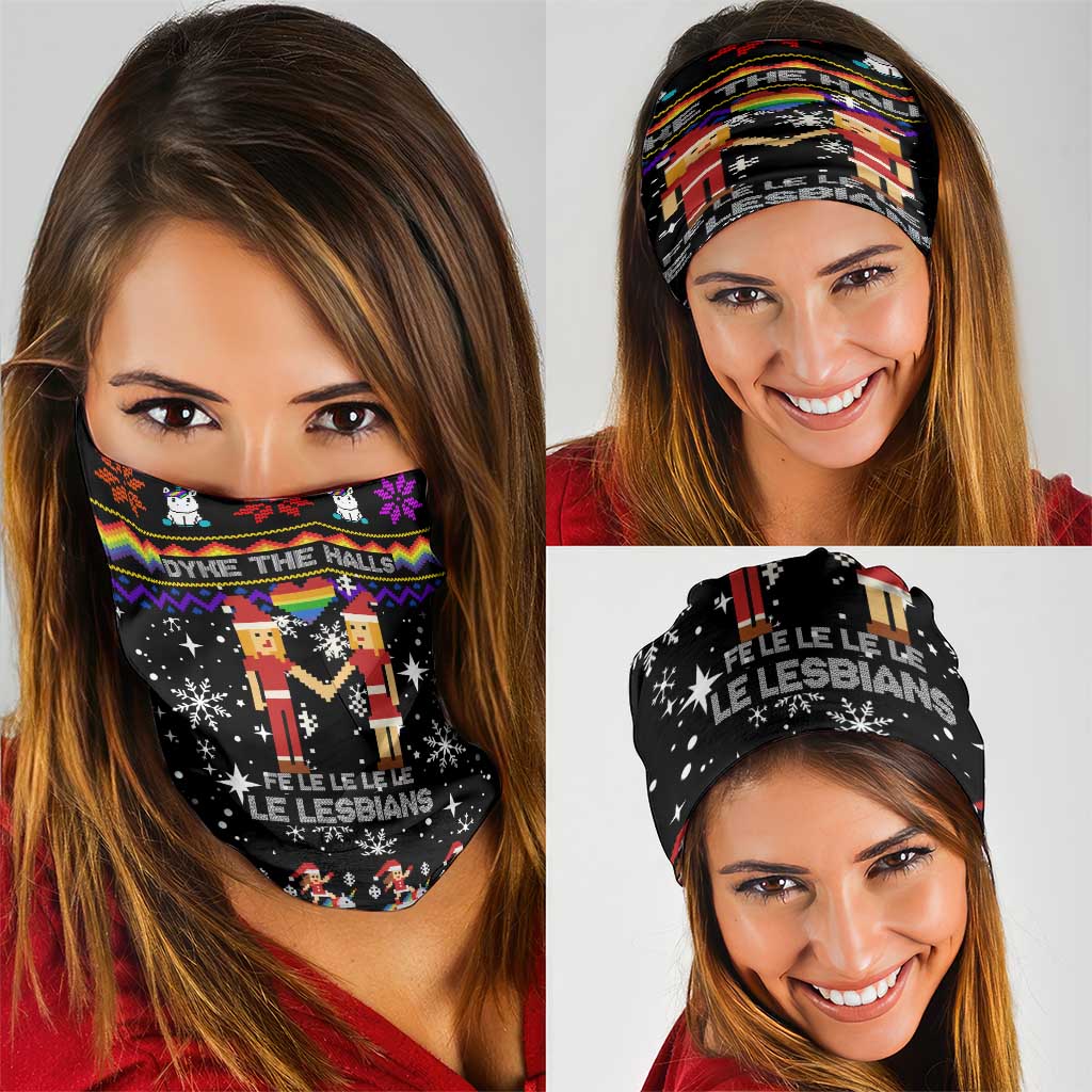 LGBT Lesbians Christmas Neck Gaiter Xmas Holiday Patterns - Wonder Print Shop