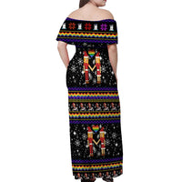 LGBT Lesbians Christmas Off Shoulder Maxi Dress Xmas Holiday Patterns - Wonder Print Shop