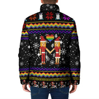 LGBT Lesbians Christmas Padded Jacket Xmas Holiday Patterns - Wonder Print Shop