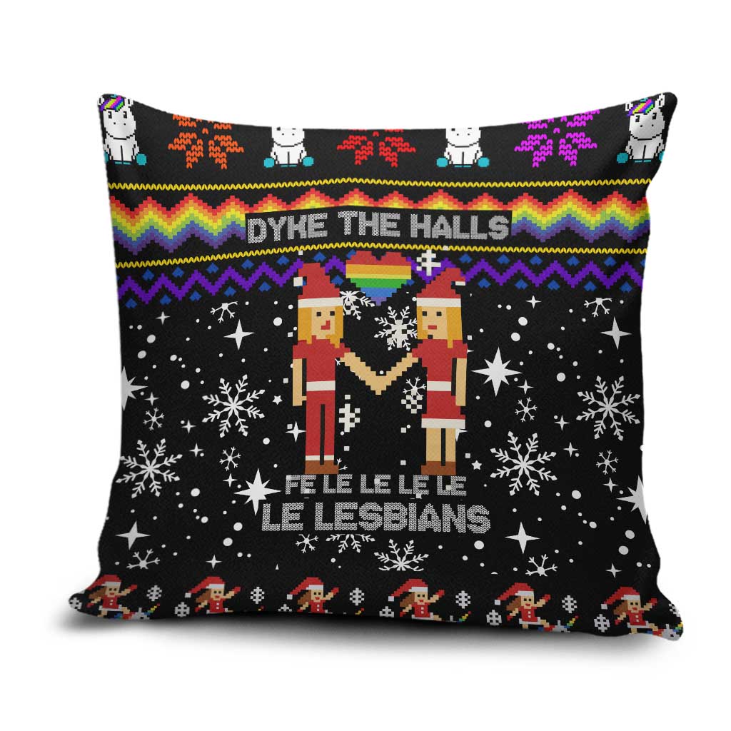 LGBT Lesbians Christmas Pillow Cover Xmas Holiday Patterns - Wonder Print Shop