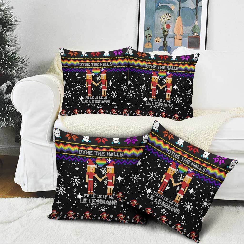LGBT Lesbians Christmas Pillow Cover Xmas Holiday Patterns - Wonder Print Shop