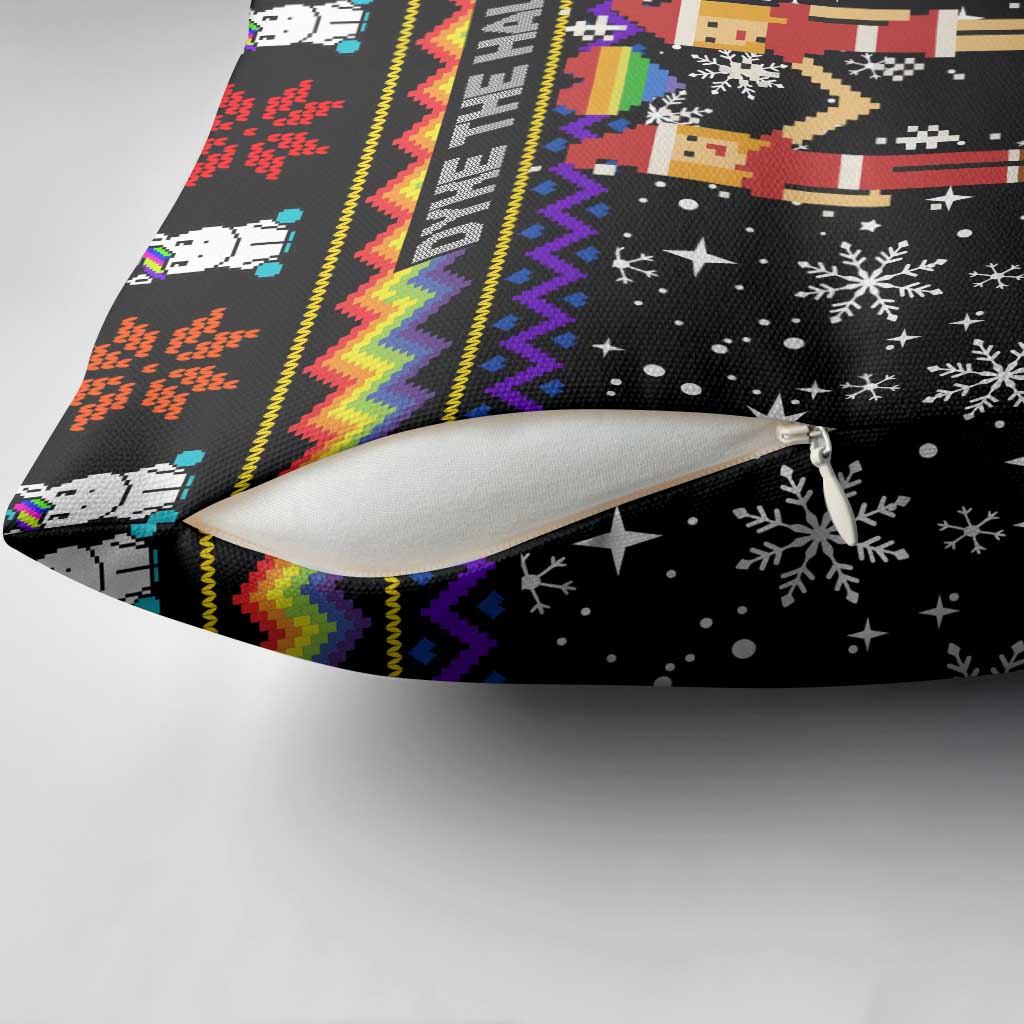 LGBT Lesbians Christmas Pillow Cover Xmas Holiday Patterns - Wonder Print Shop