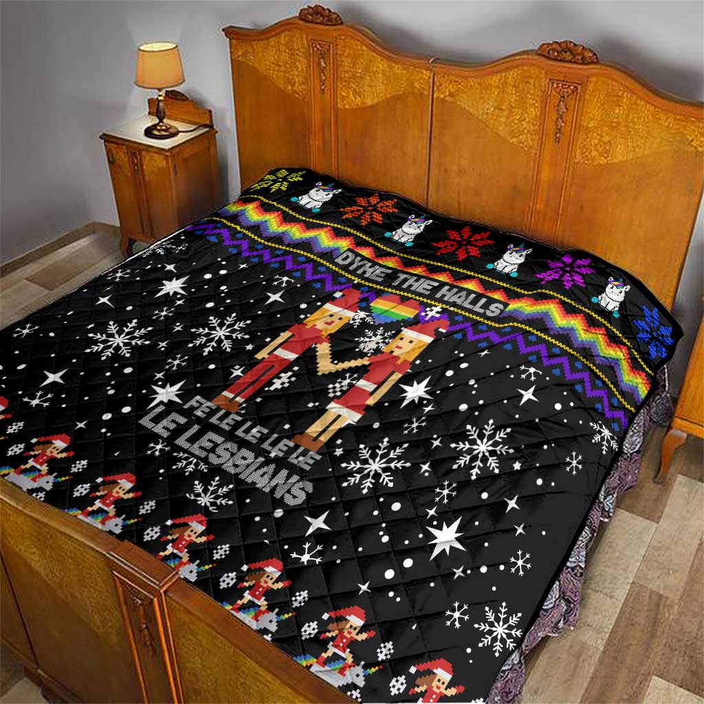 LGBT Lesbians Christmas Quilt Xmas Holiday Patterns - Wonder Print Shop