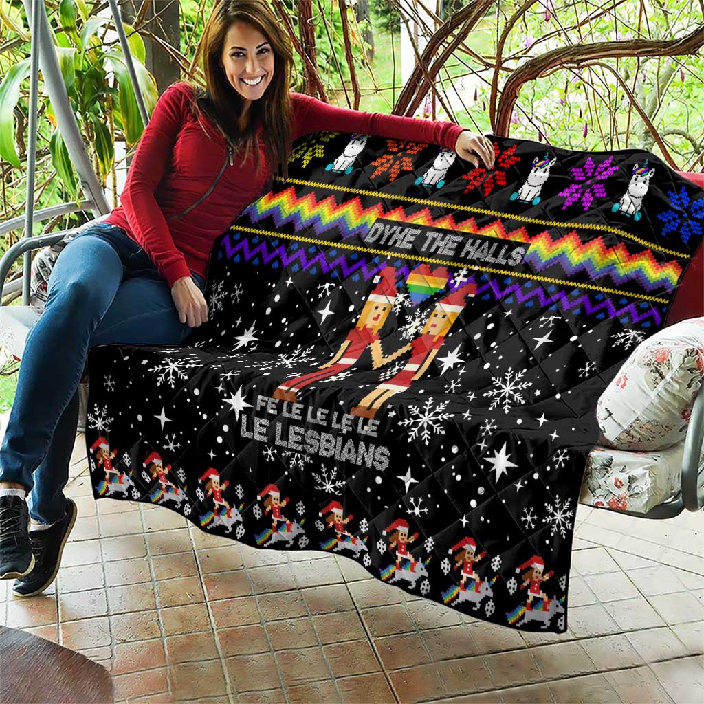 LGBT Lesbians Christmas Quilt Xmas Holiday Patterns - Wonder Print Shop