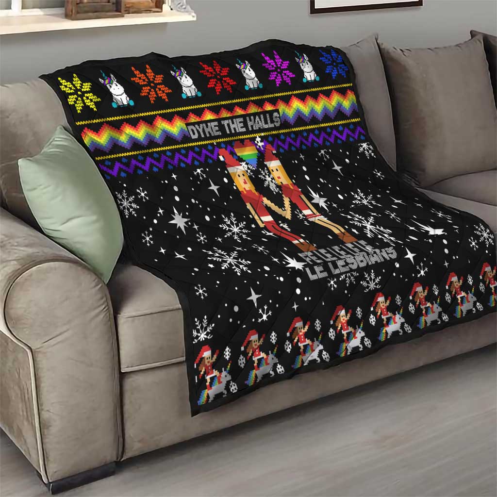 LGBT Lesbians Christmas Quilt Xmas Holiday Patterns - Wonder Print Shop
