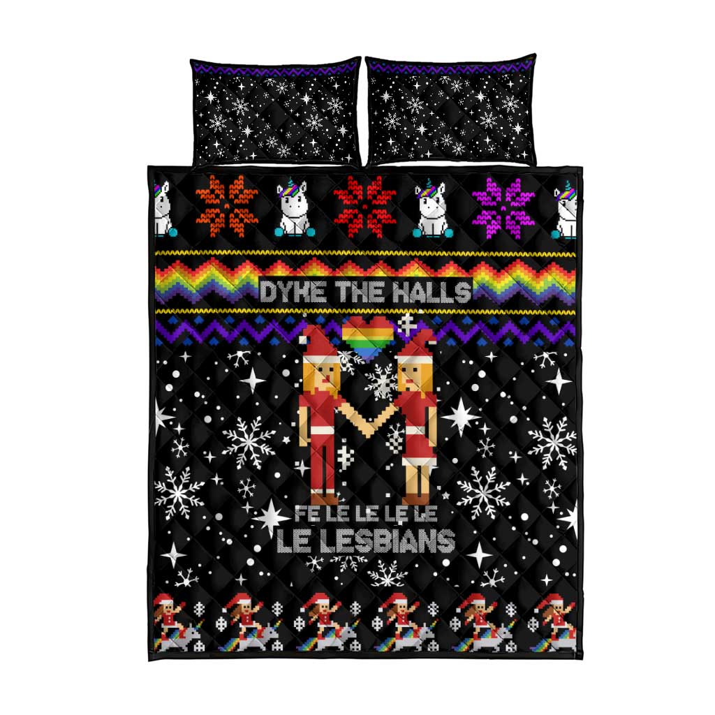 LGBT Lesbians Christmas Quilt Bed Set Xmas Holiday Patterns - Wonder Print Shop