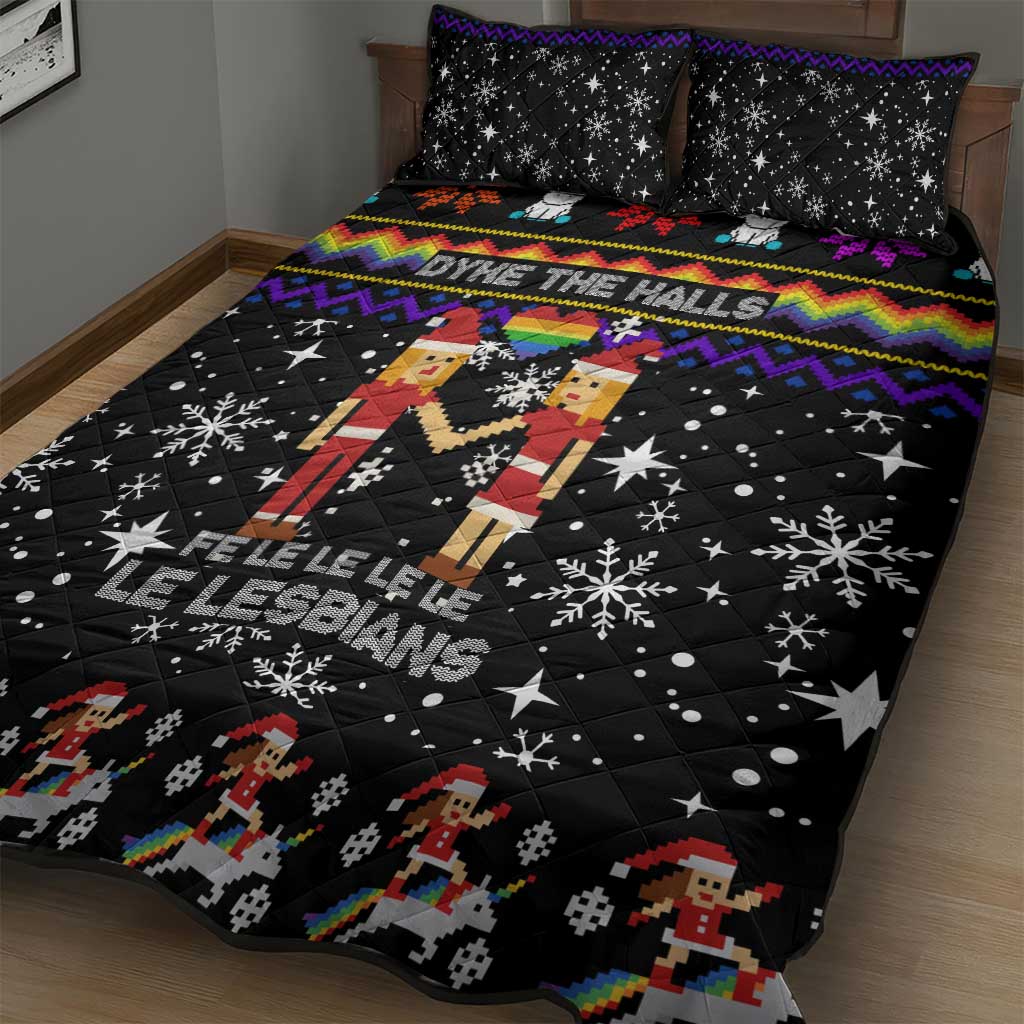 LGBT Lesbians Christmas Quilt Bed Set Xmas Holiday Patterns - Wonder Print Shop