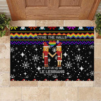 LGBT Lesbians Christmas Rubber Doormat Xmas Holiday Patterns - Wonder Print Shop