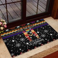 LGBT Lesbians Christmas Rubber Doormat Xmas Holiday Patterns - Wonder Print Shop