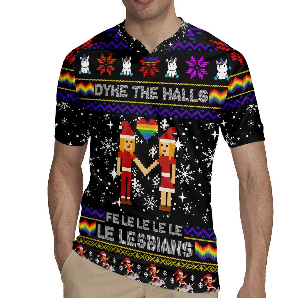 LGBT Lesbians Christmas Rugby Jersey Xmas Holiday Patterns - Wonder Print Shop