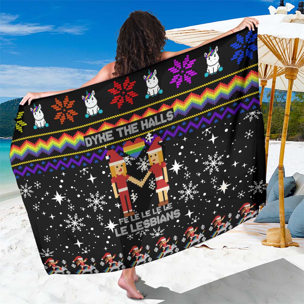 LGBT Lesbians Christmas Sarong Xmas Holiday Patterns - Wonder Print Shop
