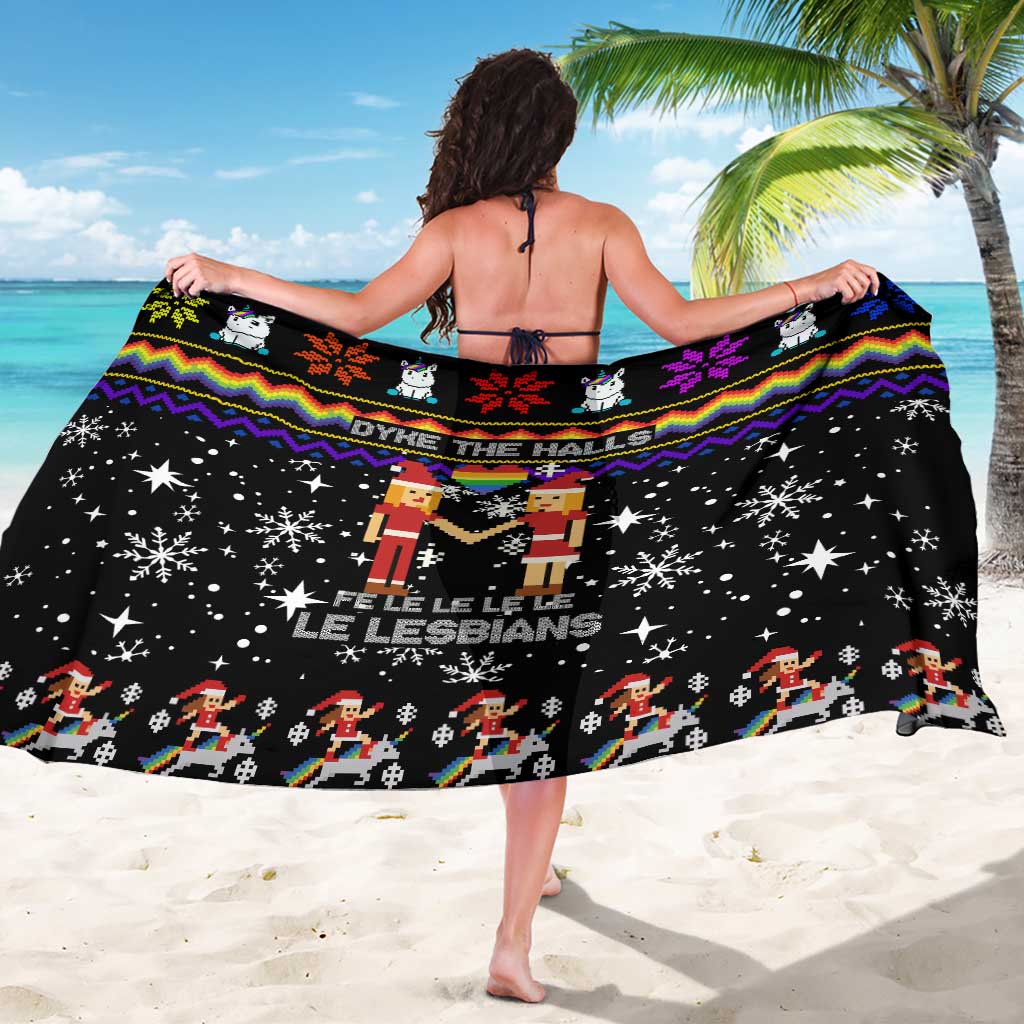 LGBT Lesbians Christmas Sarong Xmas Holiday Patterns - Wonder Print Shop