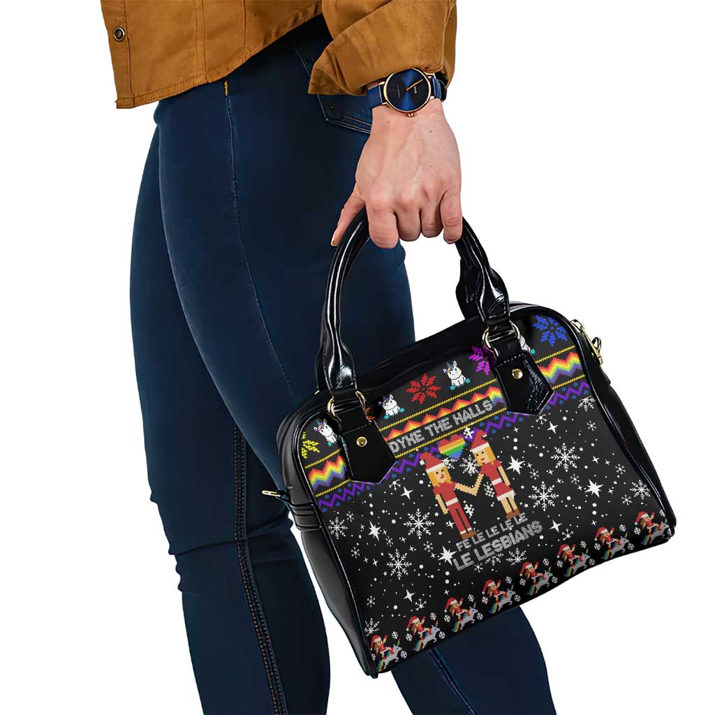 LGBT Lesbians Christmas Shoulder Handbag Xmas Holiday Patterns - Wonder Print Shop