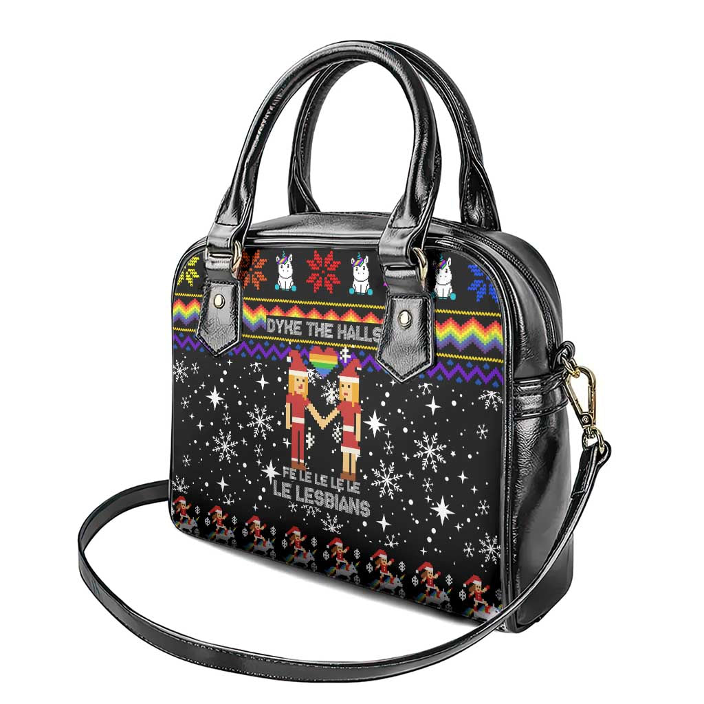 LGBT Lesbians Christmas Shoulder Handbag Xmas Holiday Patterns - Wonder Print Shop