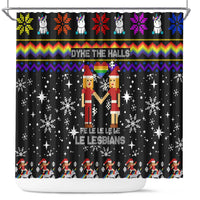 LGBT Lesbians Christmas Shower Curtain Xmas Holiday Patterns - Wonder Print Shop