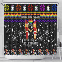 LGBT Lesbians Christmas Shower Curtain Xmas Holiday Patterns - Wonder Print Shop