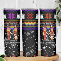 LGBT Lesbians Christmas Skinny Tumbler Xmas Holiday Patterns - Wonder Print Shop
