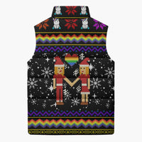 LGBT Lesbians Christmas Sleeveless Puffer Jacket Xmas Holiday Patterns - Wonder Print Shop