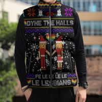 LGBT Lesbians Christmas Sleeveless Puffer Jacket Xmas Holiday Patterns - Wonder Print Shop