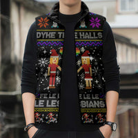 LGBT Lesbians Christmas Sleeveless Puffer Jacket Xmas Holiday Patterns - Wonder Print Shop