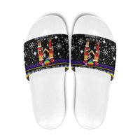 LGBT Lesbians Christmas Slide Sandals Xmas Holiday Patterns - Wonder Print Shop