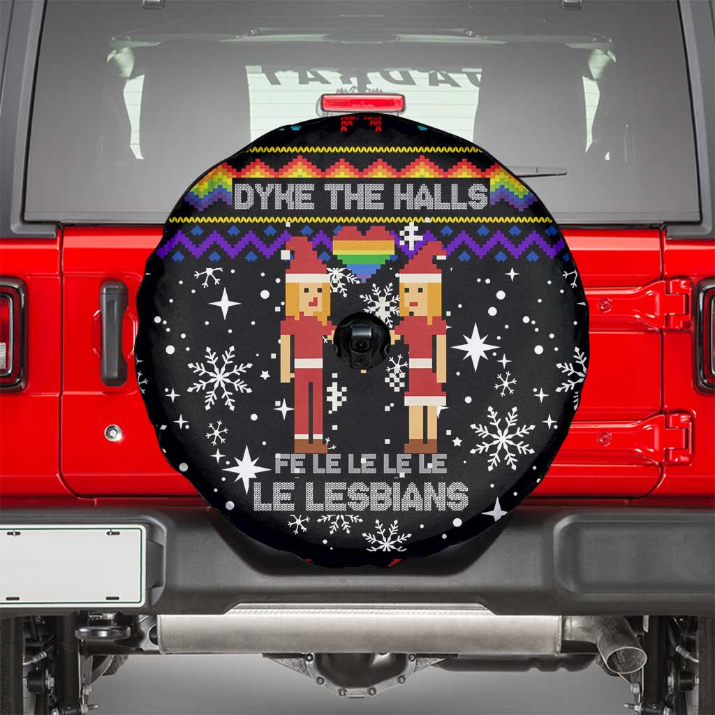 LGBT Lesbians Christmas Spare Tire Cover Xmas Holiday Patterns - Wonder Print Shop