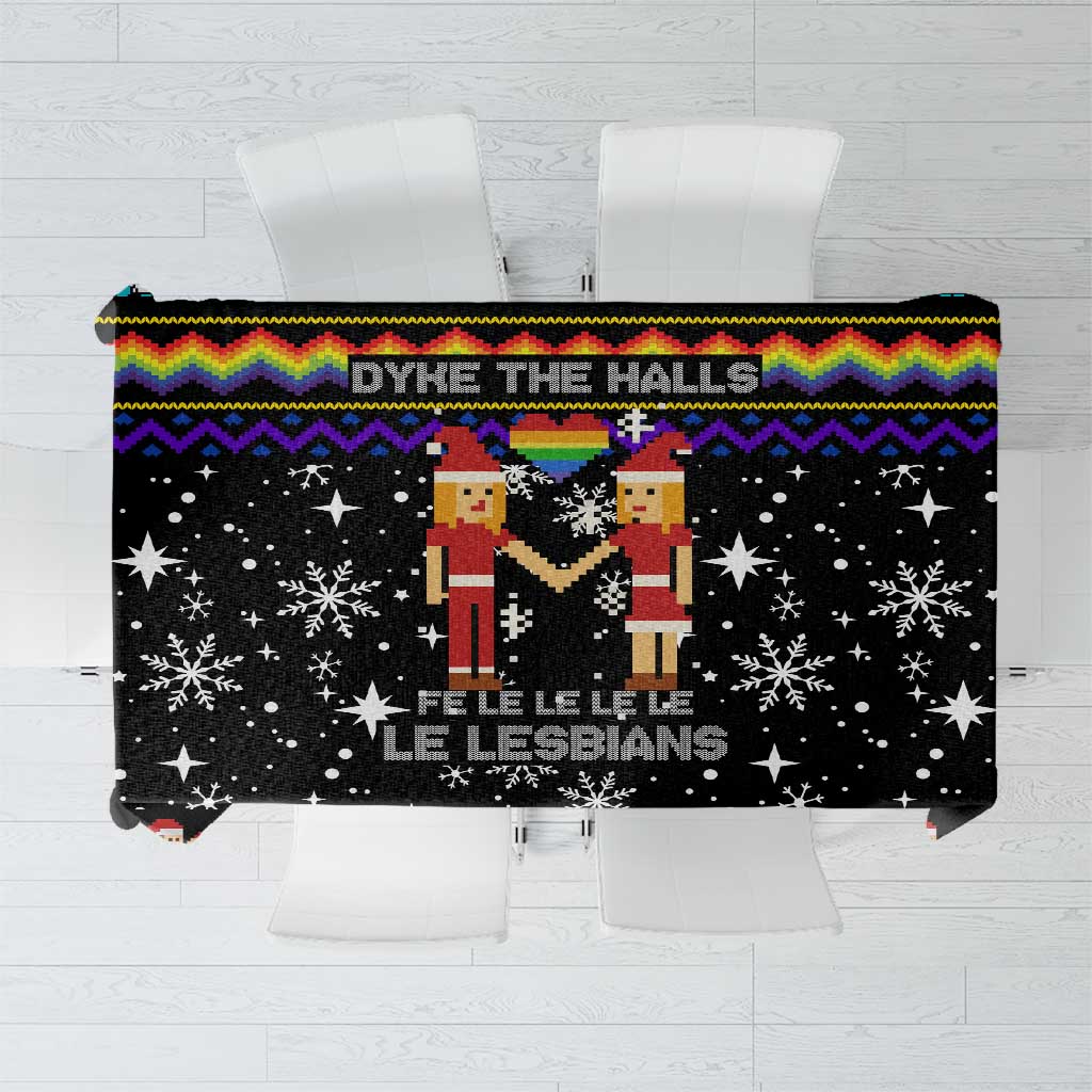 LGBT Lesbians Christmas Tablecloth Xmas Holiday Patterns - Wonder Print Shop