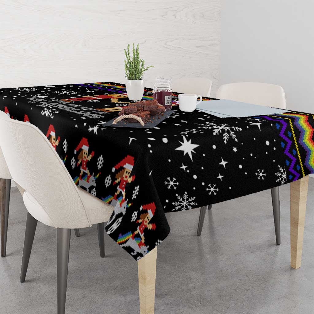 LGBT Lesbians Christmas Tablecloth Xmas Holiday Patterns - Wonder Print Shop